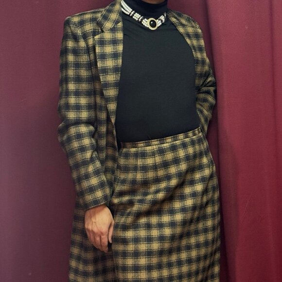 Harvé Benard by B. Holzman (Russia) Ladies Vintage Gray Pin Striped Blazer - Picture 16 of 17